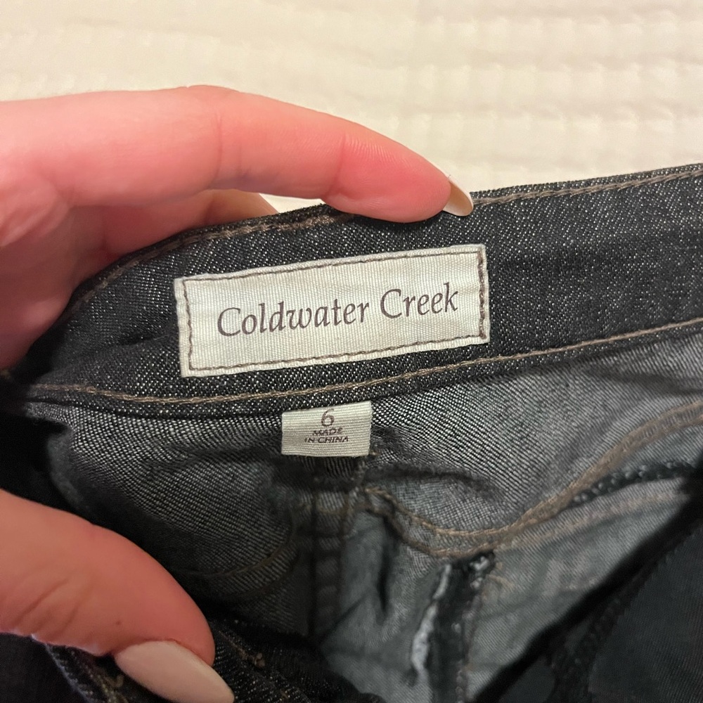 Coldwater Creek Black High-Rise Jeans with Aztec Side Trim! - Picture 5 of 5